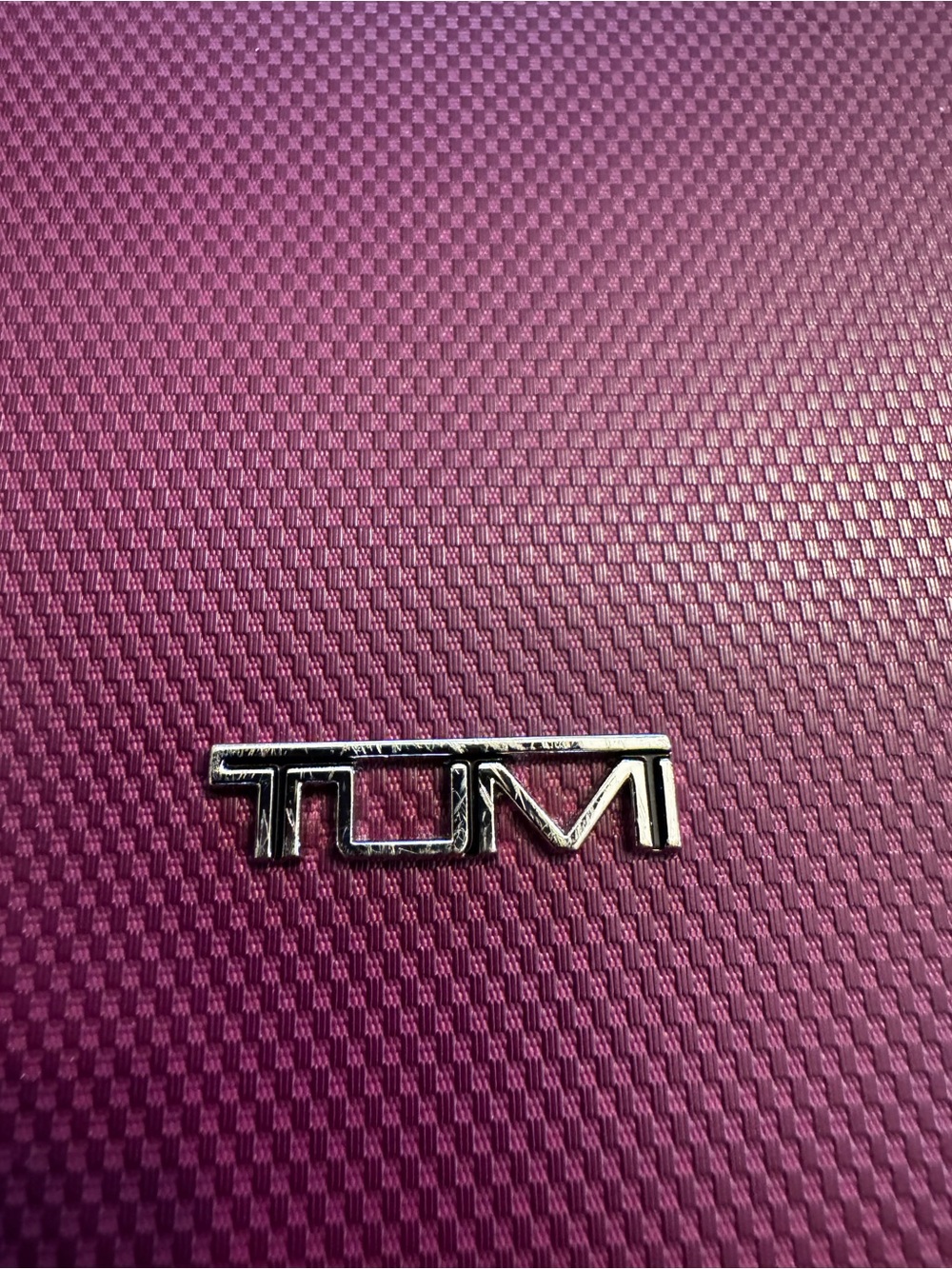 Tumi Purple Slim Leather Crossbody Travel Bag - Picture 2 of 4